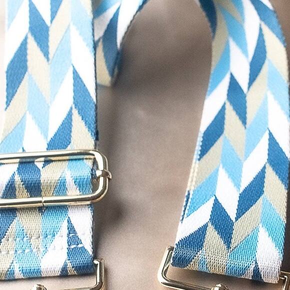 Ocean Blue Diamonds  Detachable Adjustable Crossbody Purse Bag Strap - Picture 2 of 4